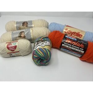 Vintage Yarn Lot Stele Wintuk Lily  Knitting Worsted Sz Natura